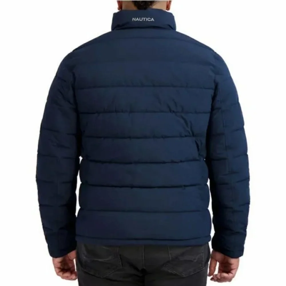 NWT Nautica Men’s Quilted Puffer Jacket BLUE - Picture 5 of 10